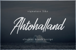 Ahtohalland Script Font for Crafters and Designers