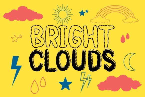 Bright Clouds: A Whimsical Font for Memorable Digital Branding