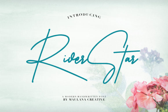 Riverstar Signature Font for Creative Branding and Handwritten Design